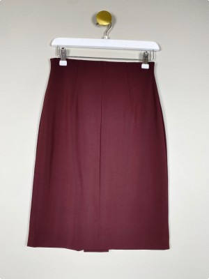 Wolford str. XS <br/> Bordeaux nederdel med slids bag