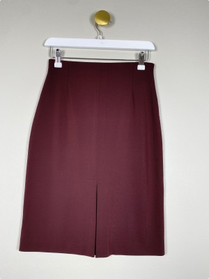 Wolford str. XS <br/> Bordeaux nederdel med slids bag