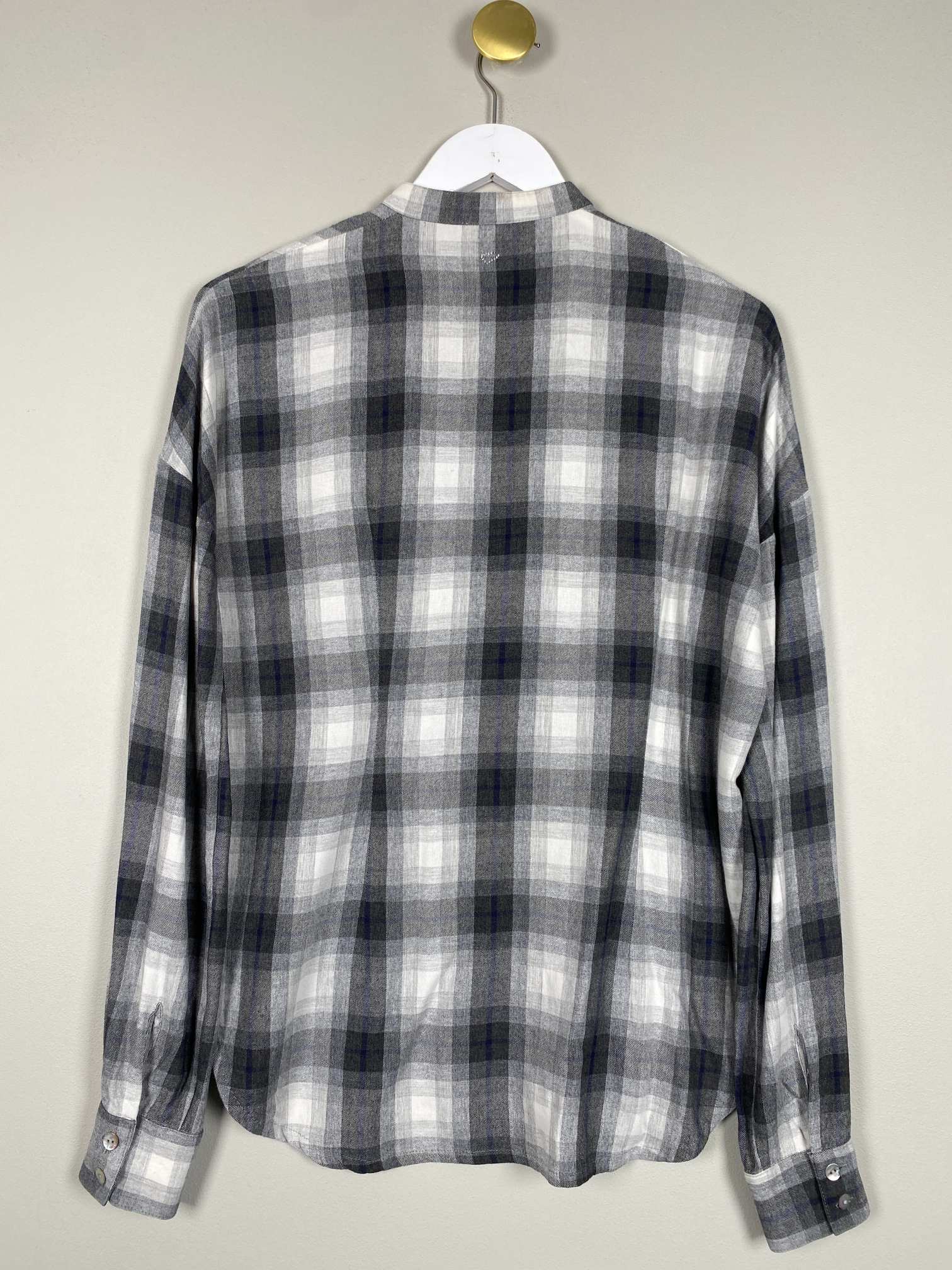 Julie Fagerholt str. 34 <br/> gråternet skjorte - Billede 3