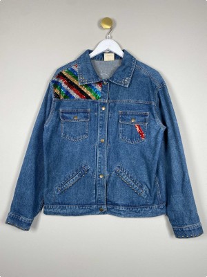 Julie Fagerholt str. M <br/> Cowboy jakke med palietter