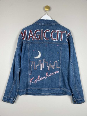 Julie Fagerholt str. M <br/> Cowboy jakke med palietter