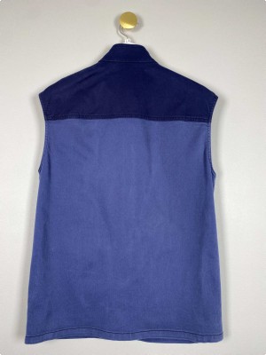 Pferdgarten str. 34 <br/> Tofarvet blå kanvas vest
