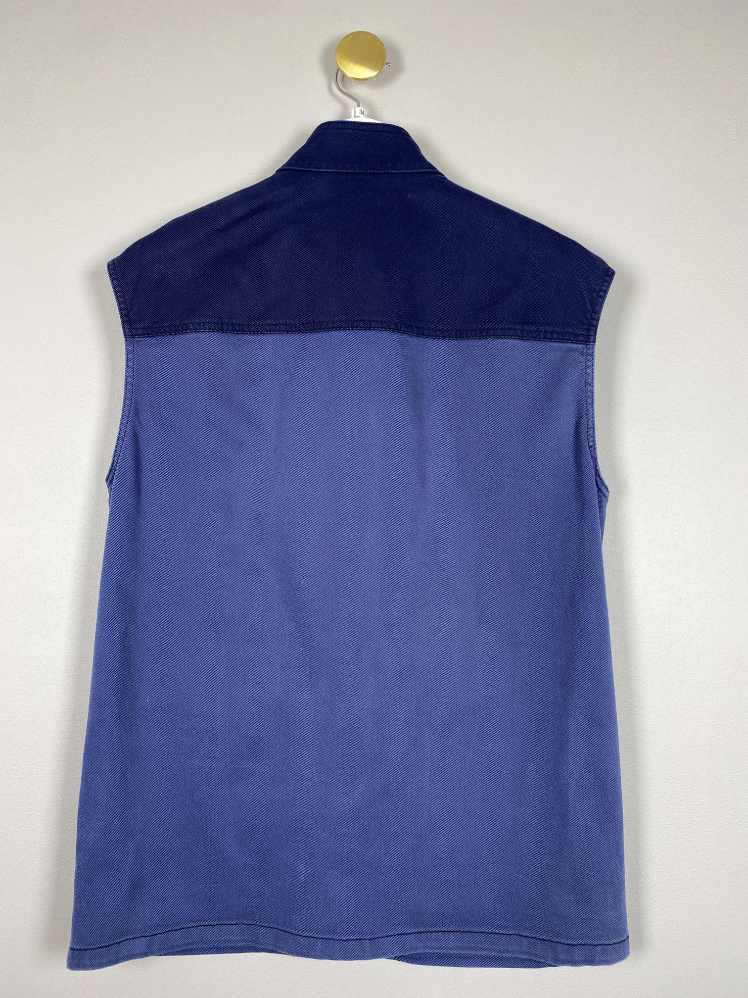 Pferdgarten str. 34 <br/> Tofarvet blå kanvas vest - Billede 2