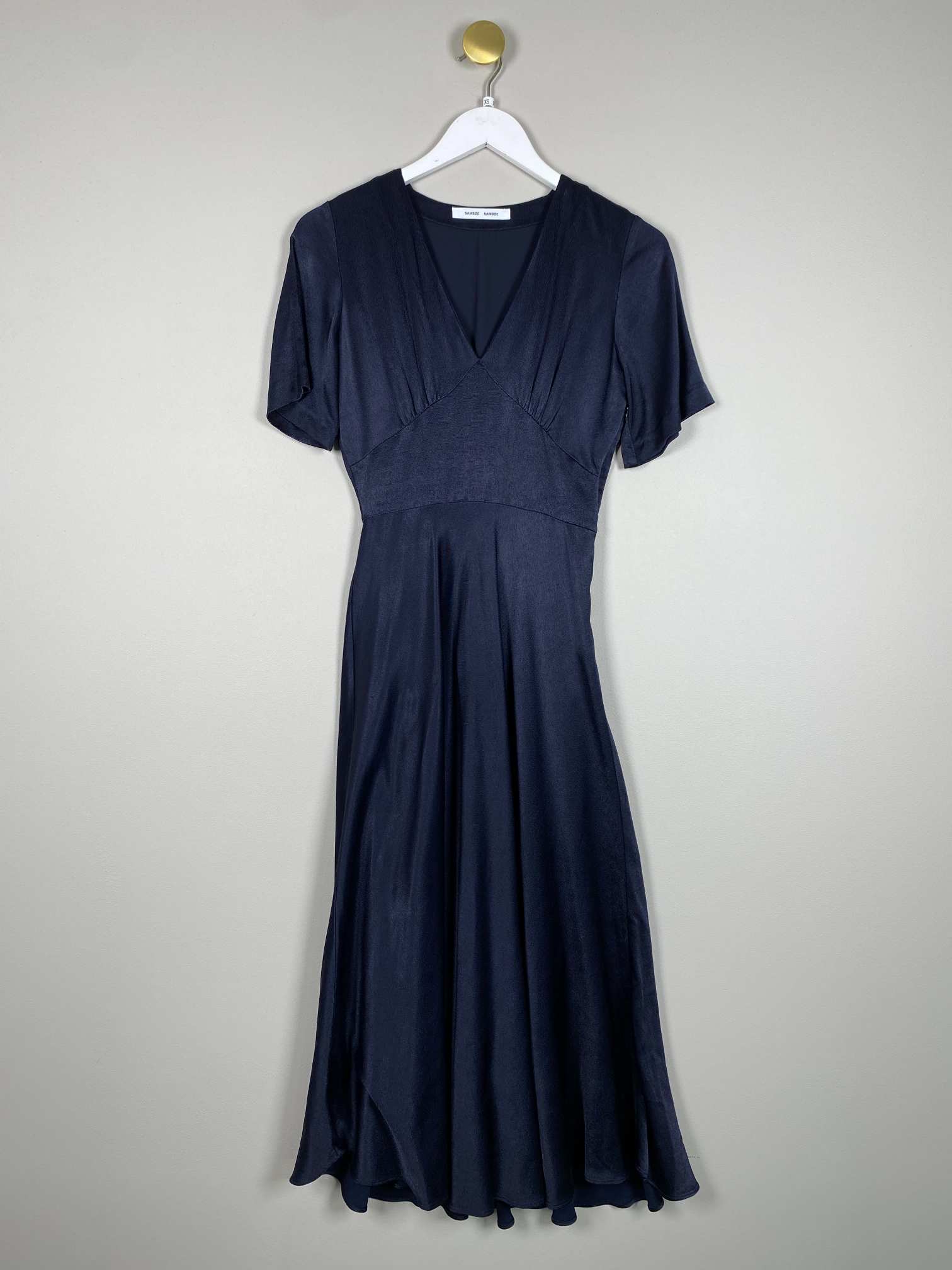 Samsøe Samsøe str. XS <br/> sort lang kjole