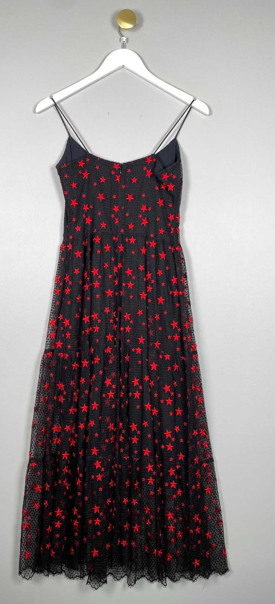 Elsa Adams str. XS <br/> sort kjole med røde stjerner - Billede 3