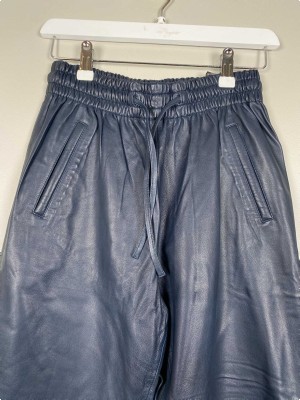 Oakwood str. M <br/> blå læderbuks