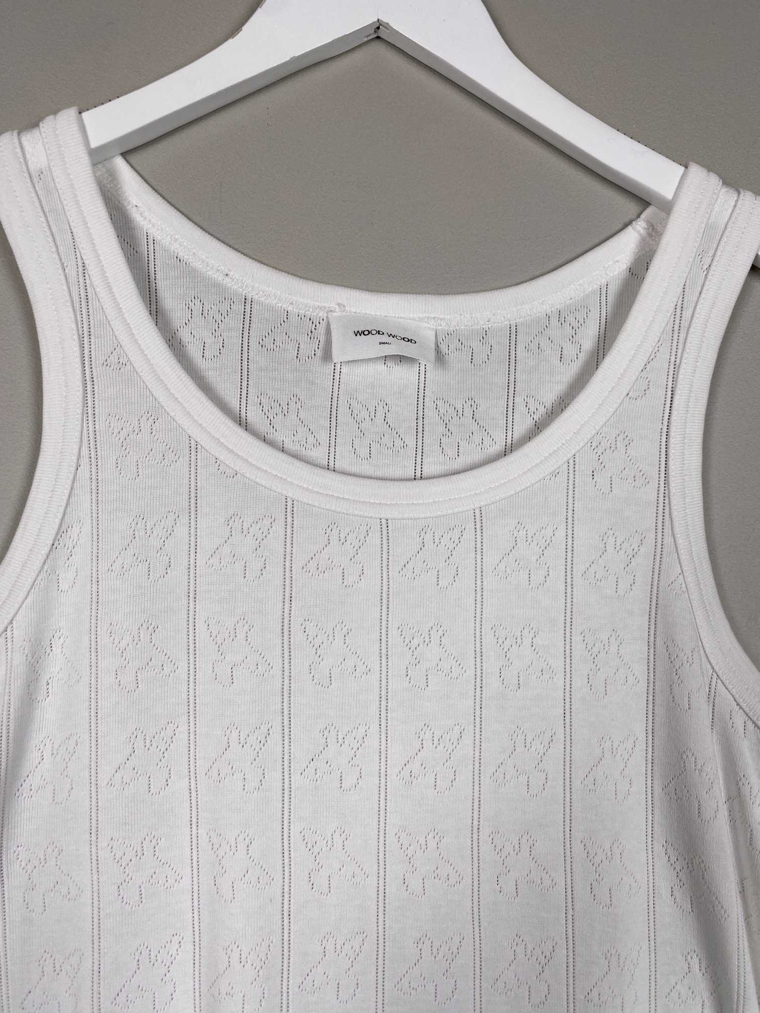 Wood Wood str. S <br/> hvid top - Billede 2