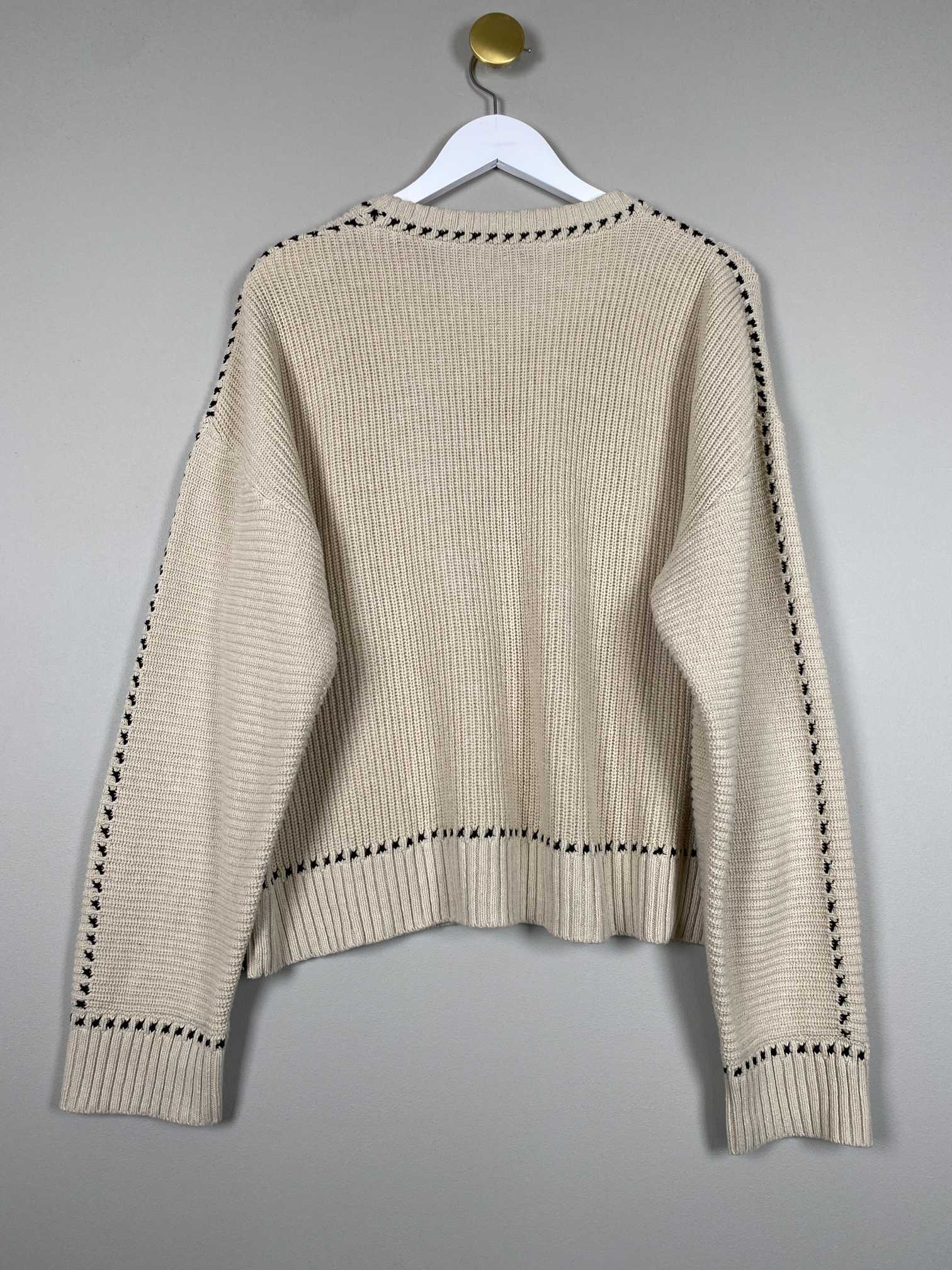 Neo Noir str. L <br/> beige strik - Billede 3