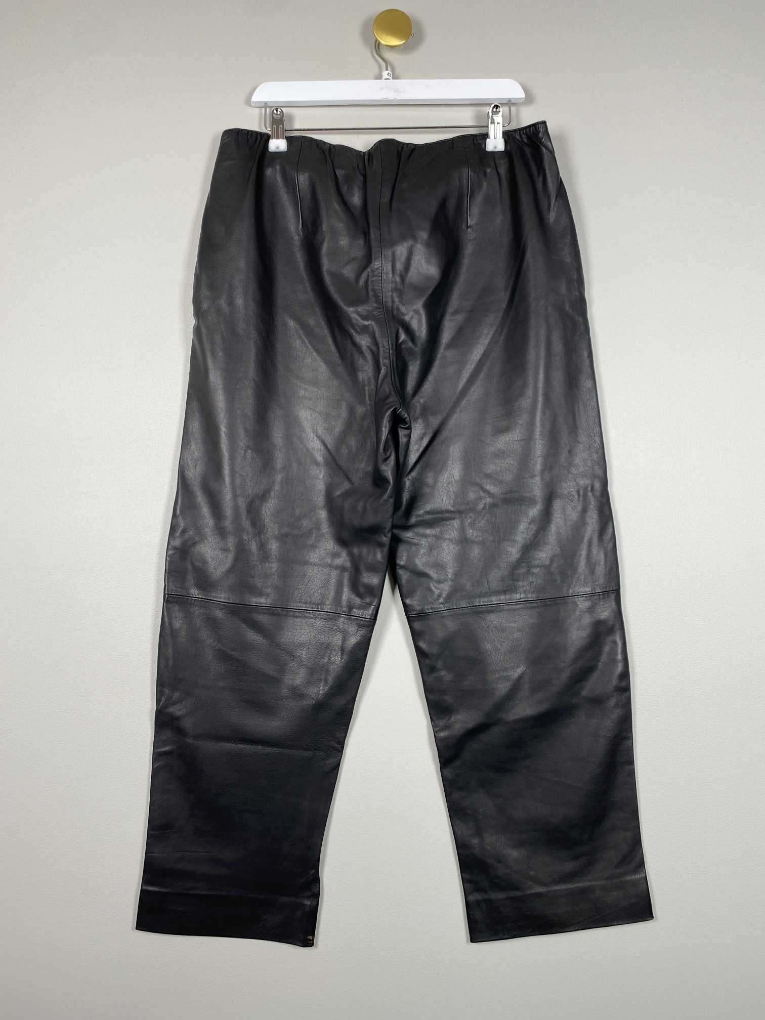 PBO str. 42 <br/> sorte bukser i lammeskind - Billede 4