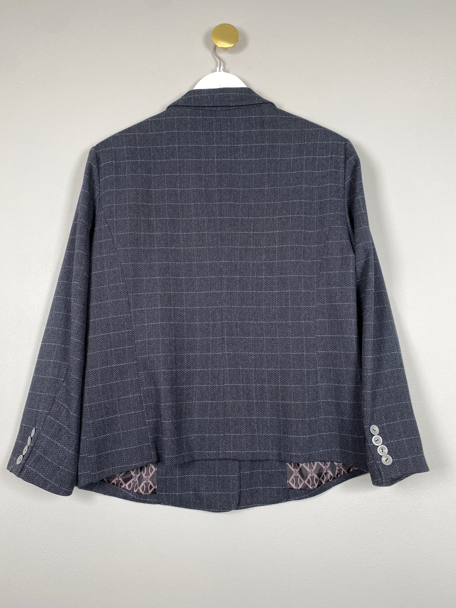 Mos Mosh str. 42 <br/> gråblå blazer med tern - Billede 3