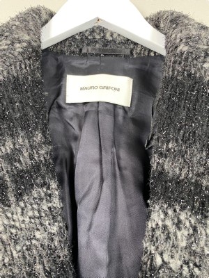 Mauro Grifoni str. 40 <br/> jakke med bindebånd og glimmer