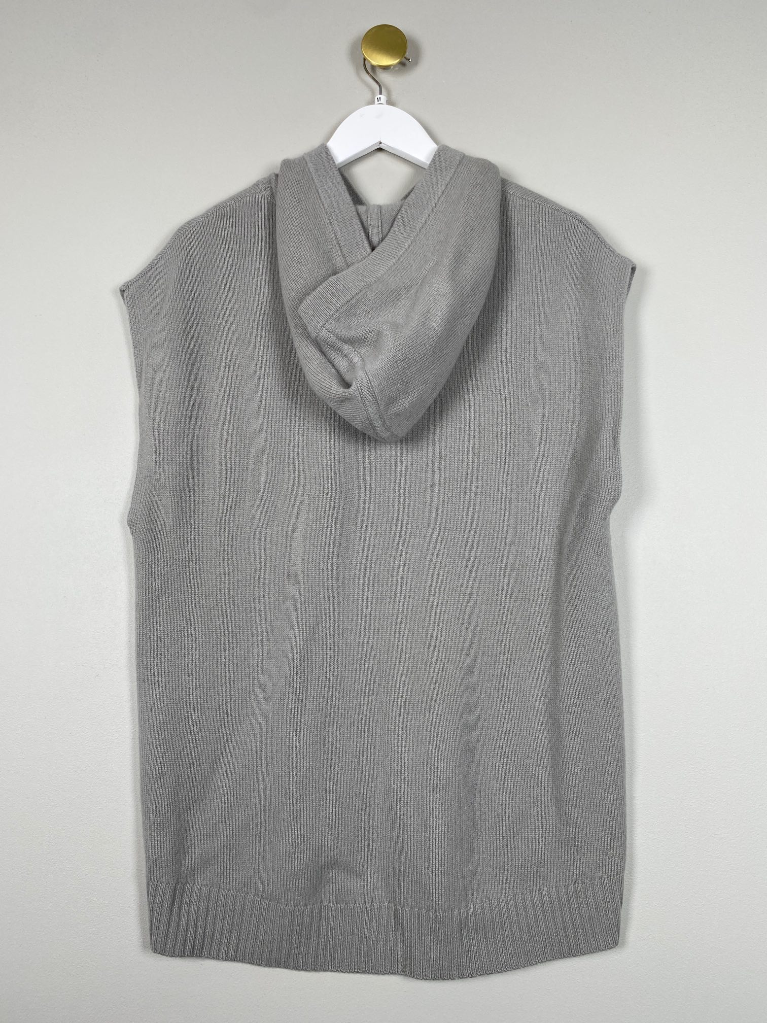 Lisa Yang str. M <br/> grå cashmerevest med hætte - Billede 3