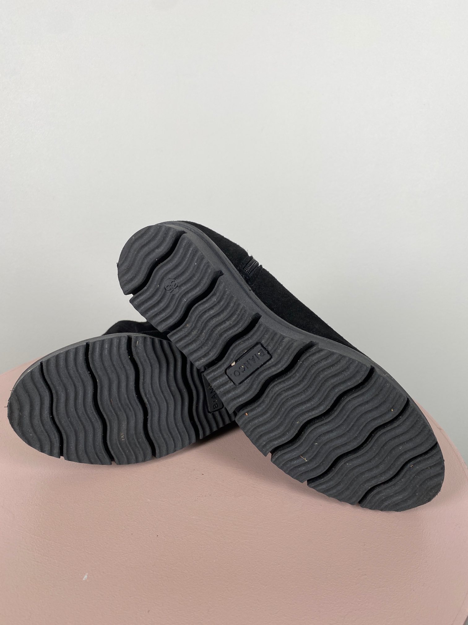 Blanco str. 35 <br/> Sort lang ruskindsstøvle - Billede 3