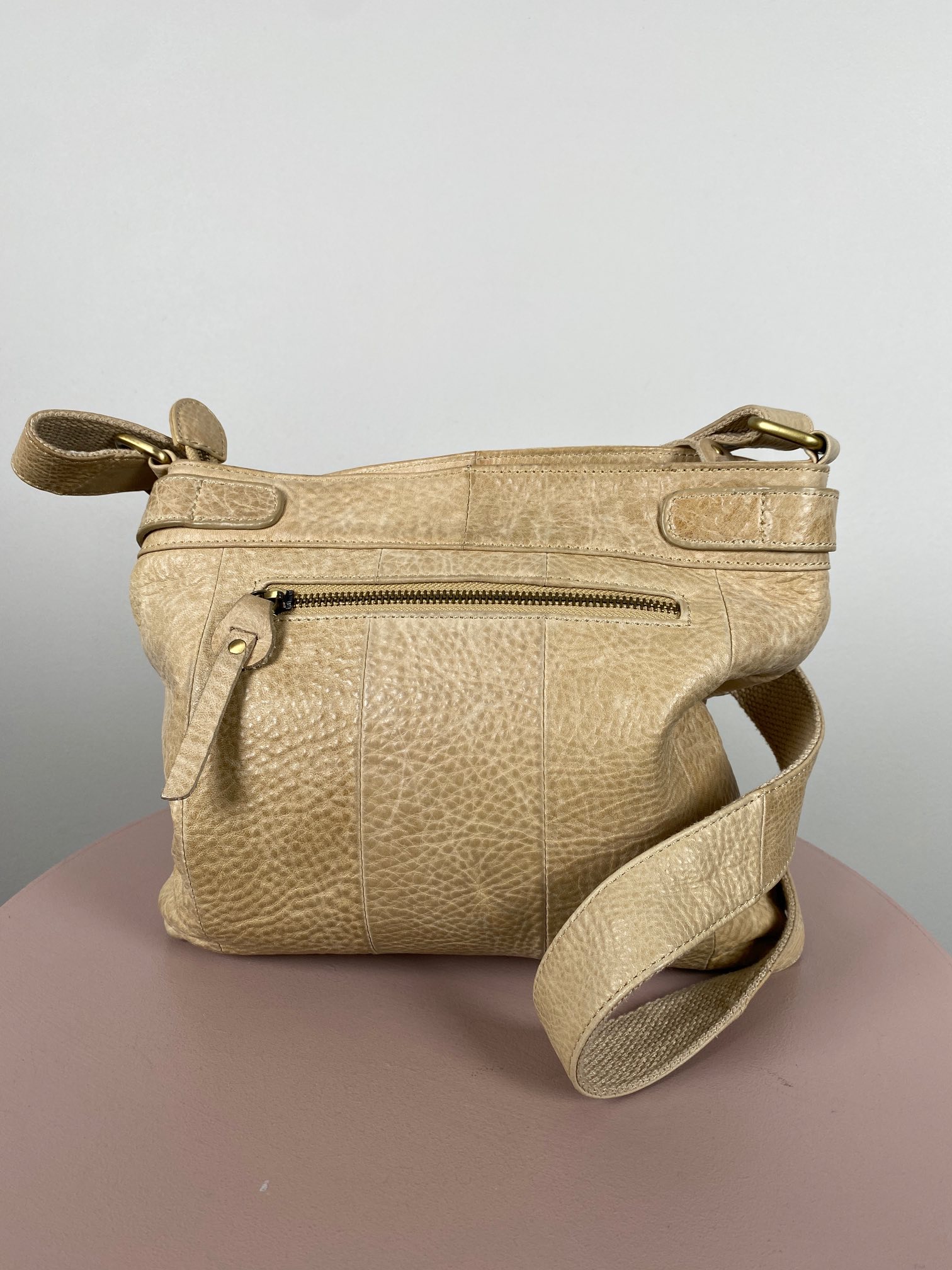 Treats <br/> beige læder taske - Billede 5