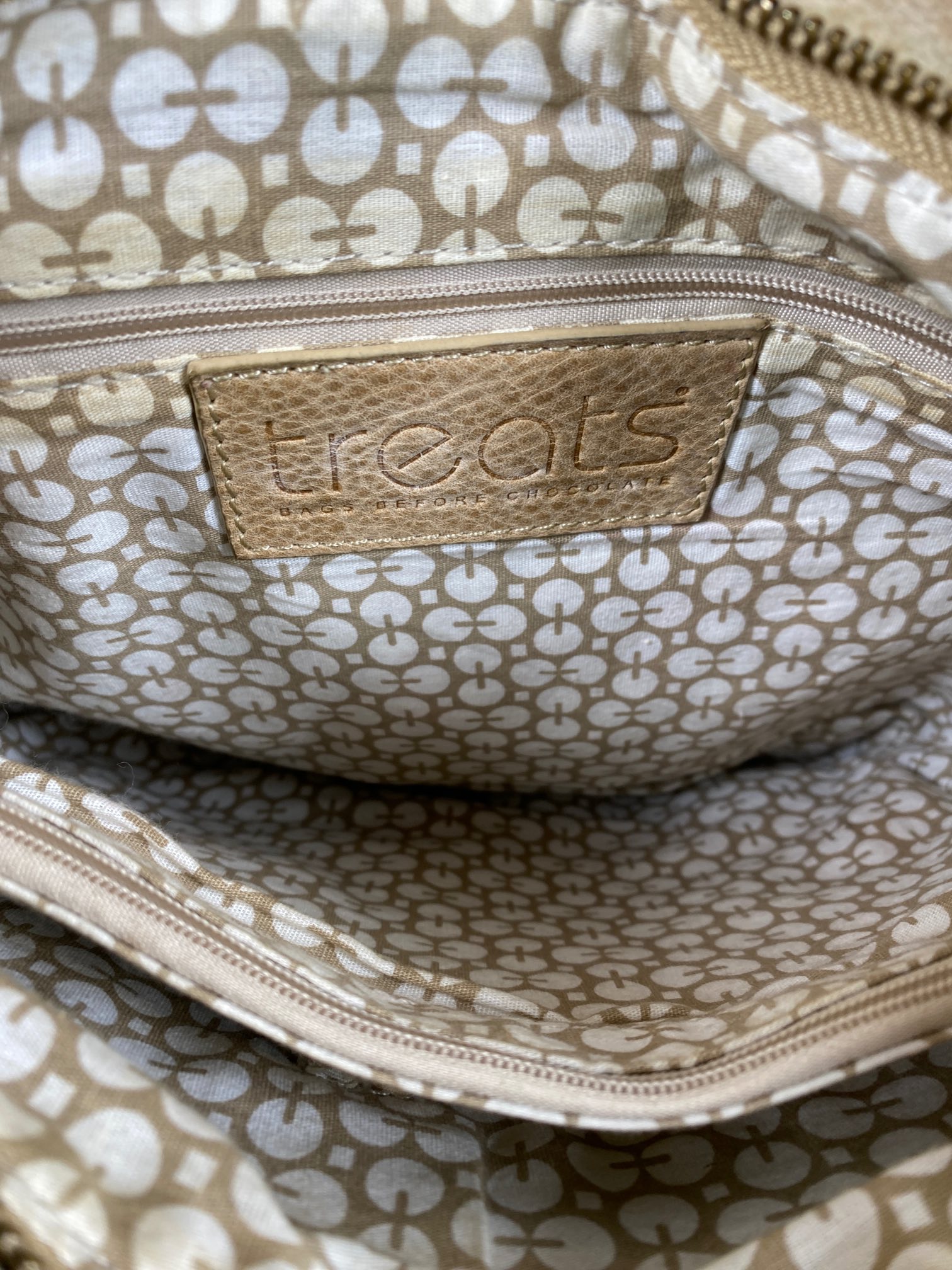 Treats <br/> beige læder taske - Billede 2