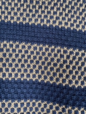 Vintage Polo Club str. L <br/> sømandsmønster marine beige