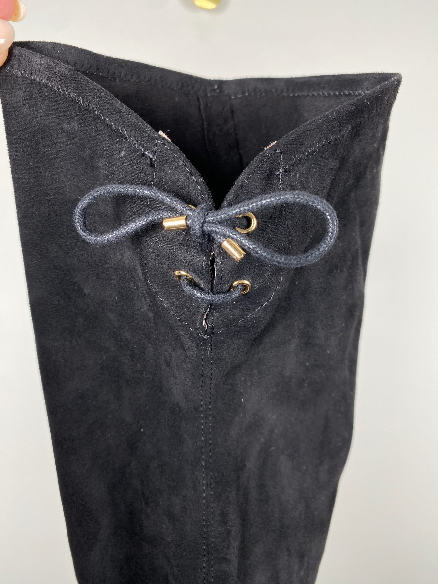 For the love of elegance str. 39 <br/> lang sort ruskind støvle - Billede 3