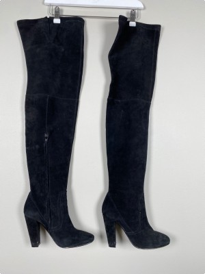 Lang sort ruskindsstøvle str. 39