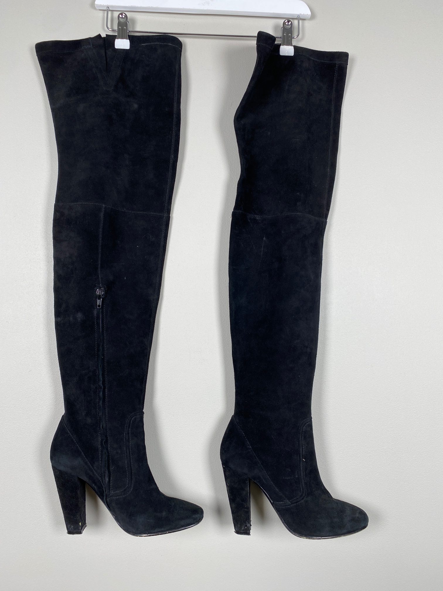 Lang sort ruskindsstøvle str. 39