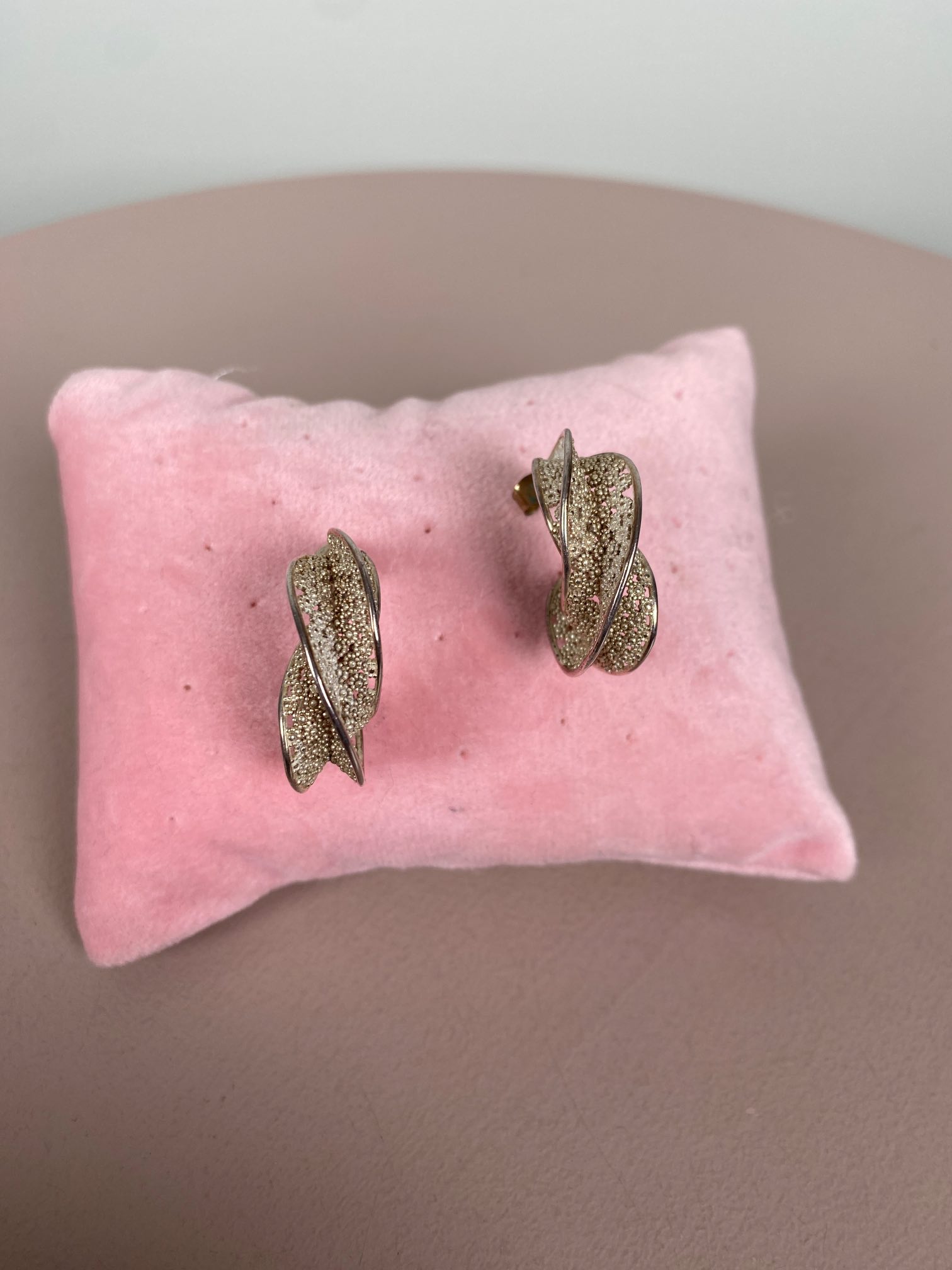 Øreringe twistet metal - Billede 4