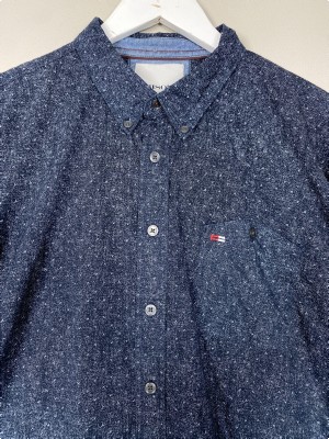 Bison str. L <br/> blå skjorte