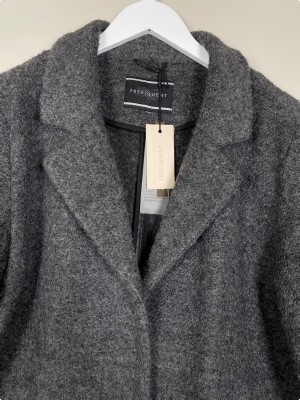 FreeQuent str. XL <br/> grå cupro frakke