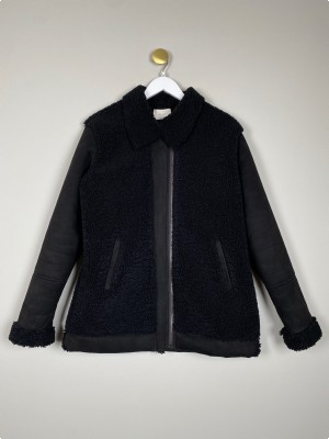 Neo Noir str. M <br/b> sort teddybear vinterjakke