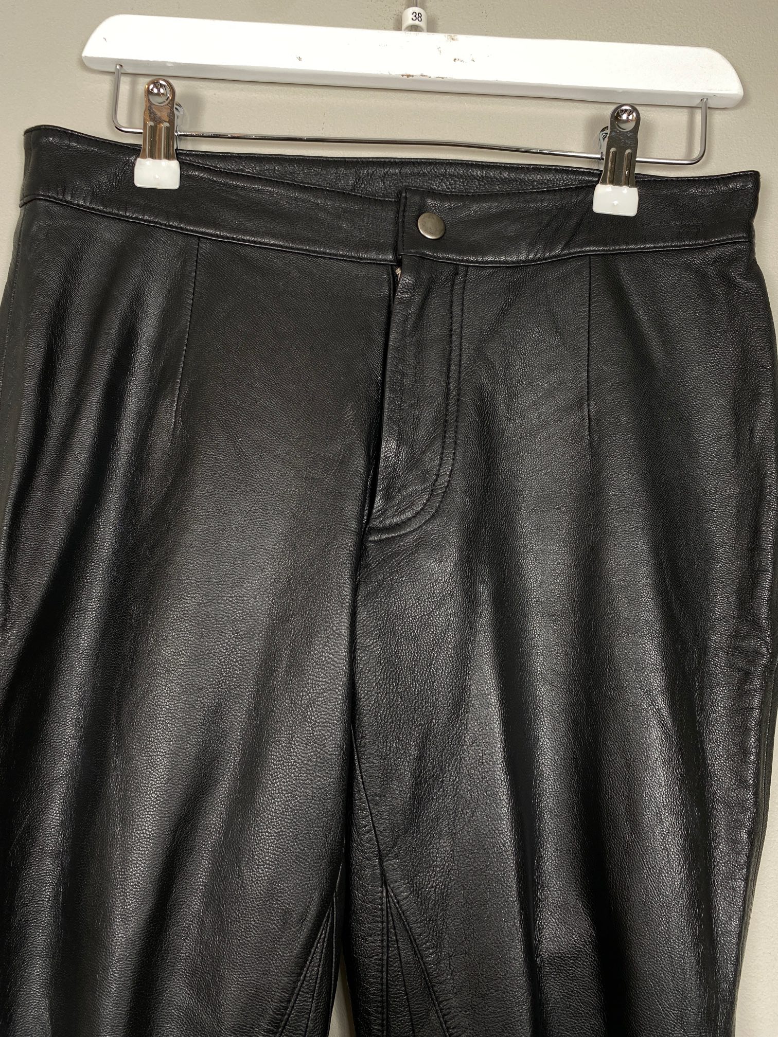 Gestuz str. 36 <br/b> læderbukser i sort - Billede 3