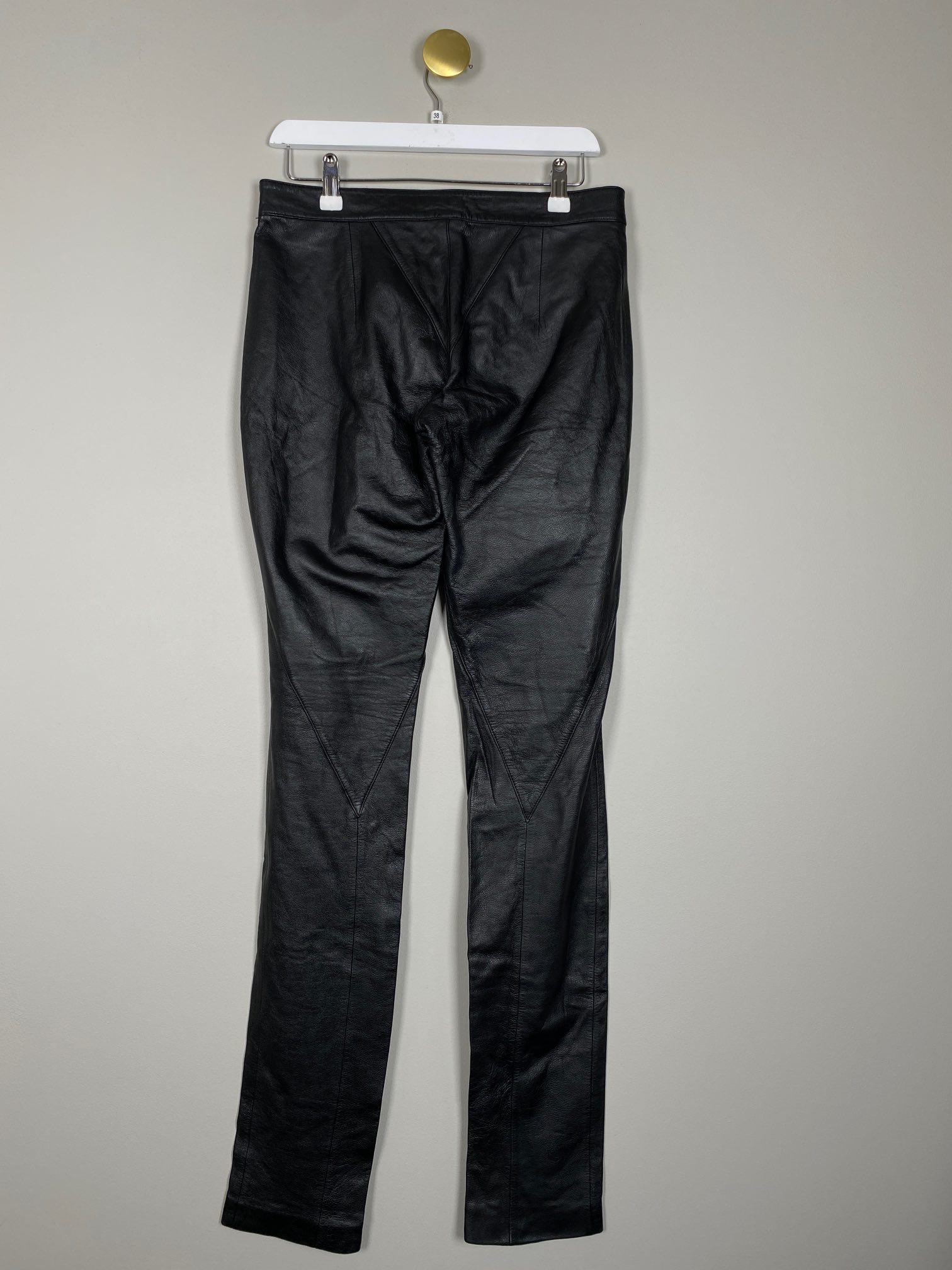 Gestuz str. 36 <br/b> læderbukser i sort - Billede 2