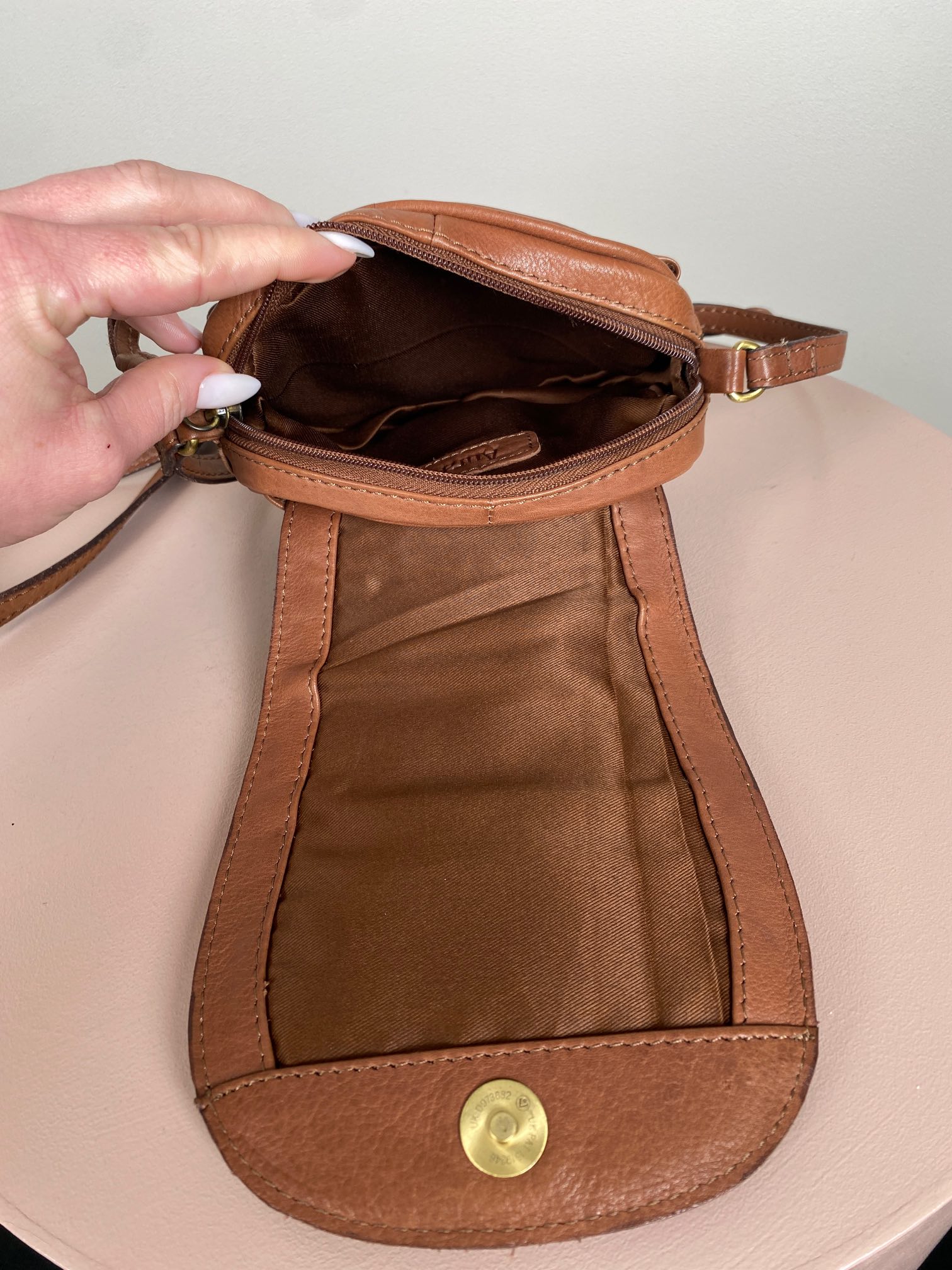 Aura skuldertaske i brun - Billede 4