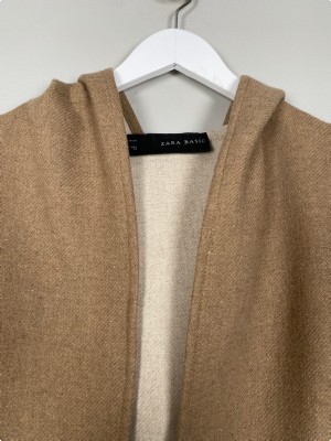 Zara str. M <br/> brun og beige blazer - jakke