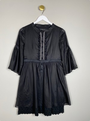 Moxy str. 36 <br/>kort sort kjole