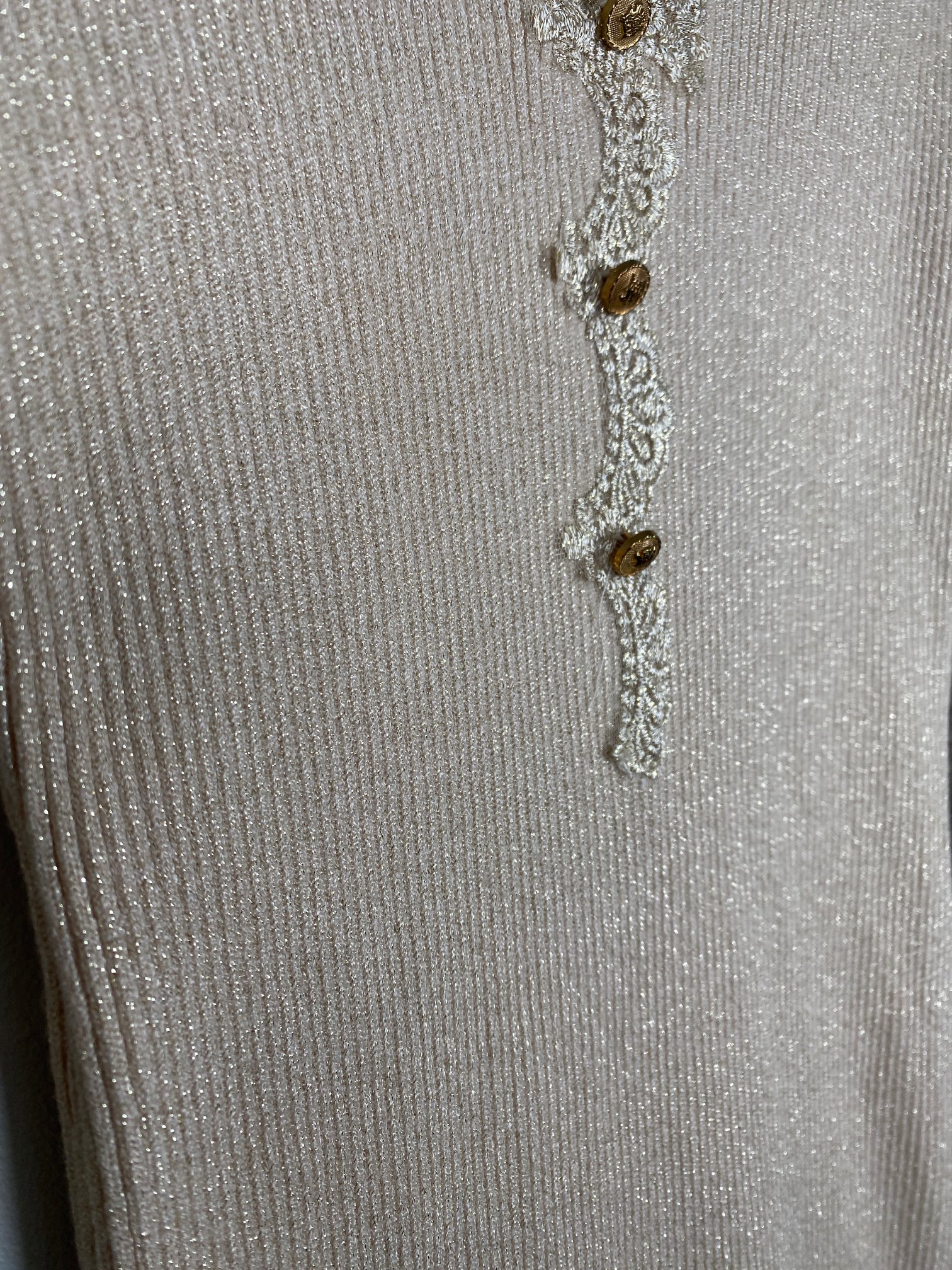 Buch CPH str. M <br/> beige kjole med glimmer - Billede 4