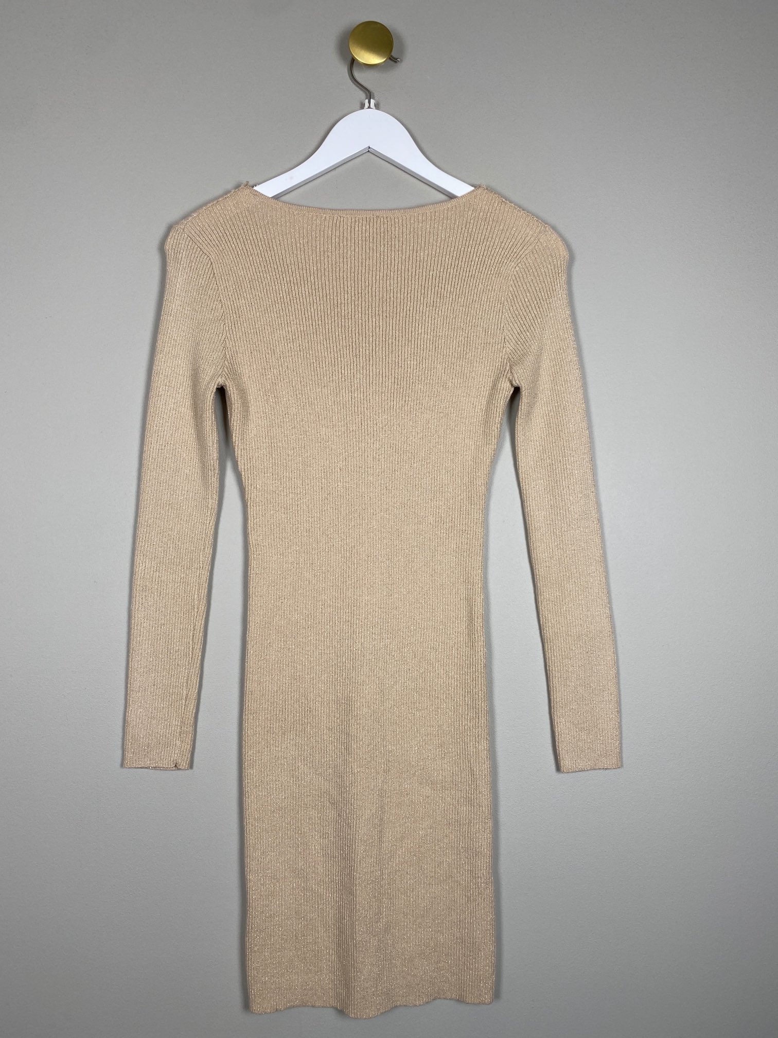 Buch CPH str. M <br/> beige kjole med glimmer - Billede 3