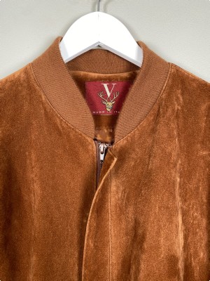 Made in Italy str. L <br/> brun ruskindjakke