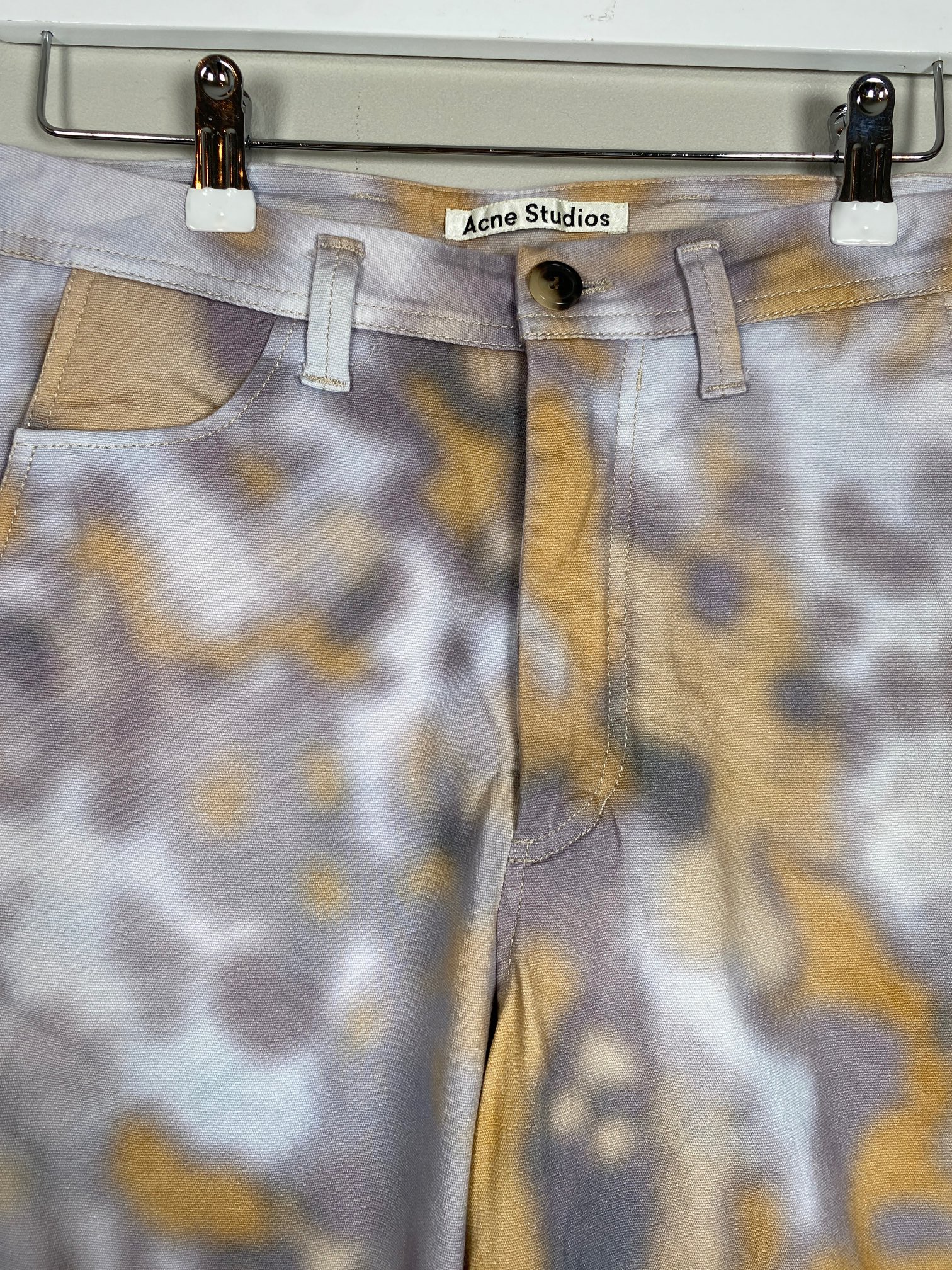 Acne Studios str. 44 <br/> bukser i lilla og orange mønster - Billede 2