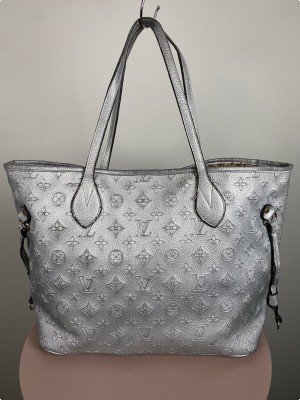 Louis Vuitton Neverfull tote silver bag