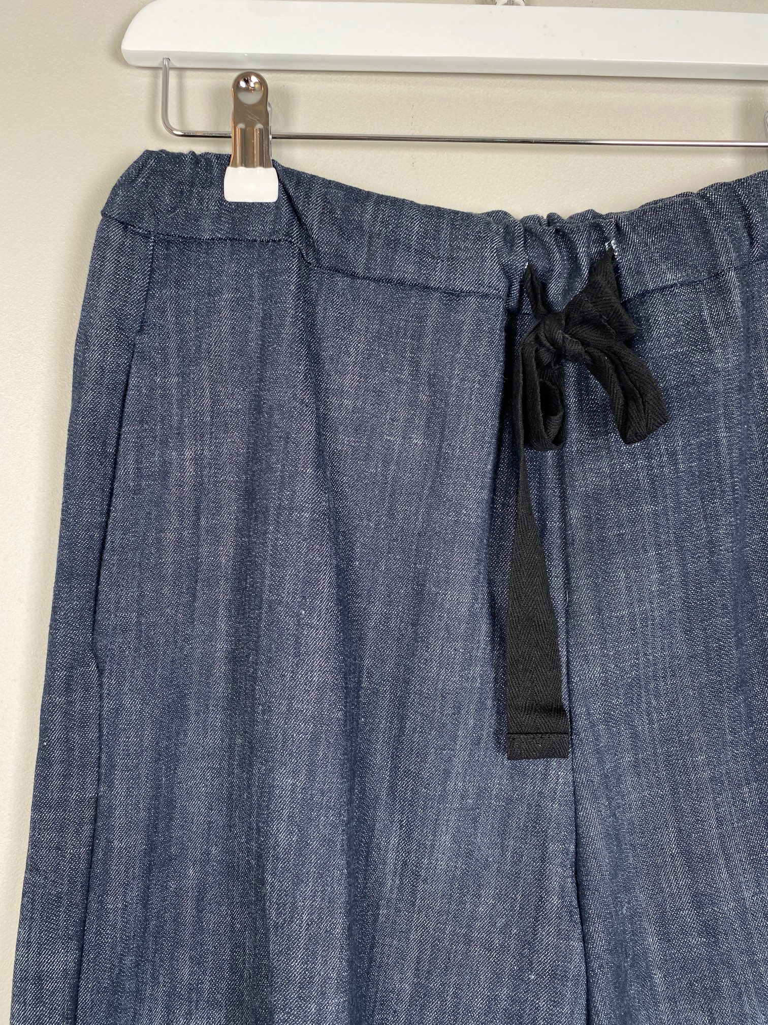Tiffany str. L <br/> blå bukser med brede ben - Billede 4