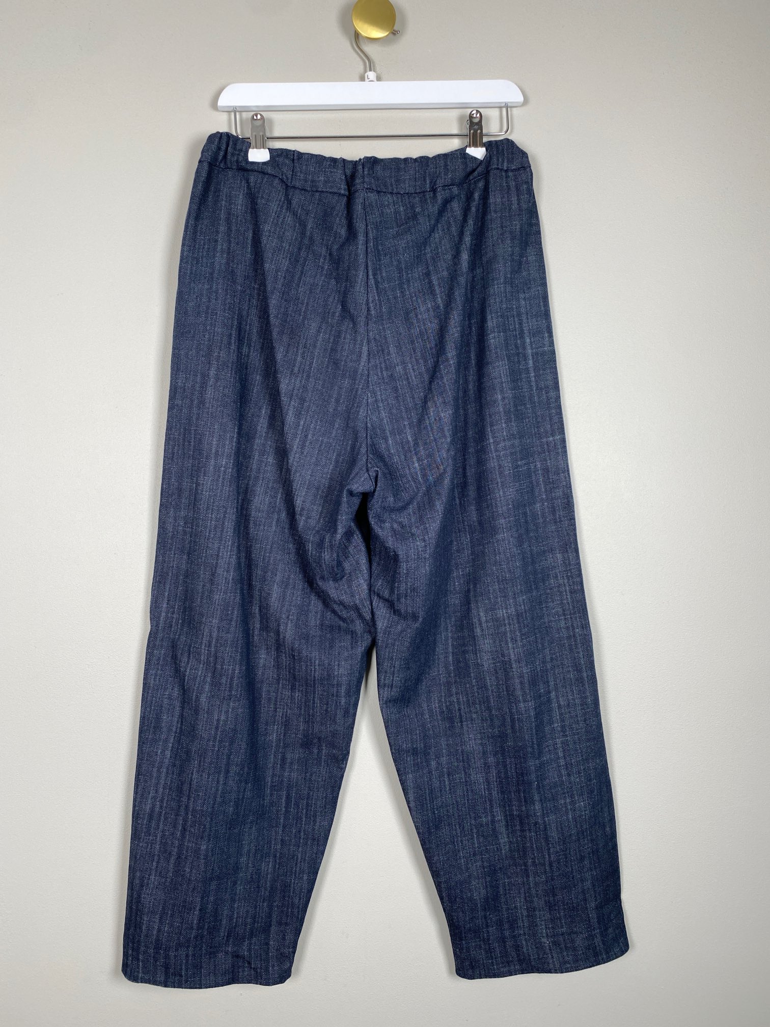 Tiffany str. L <br/> blå bukser med brede ben - Billede 3
