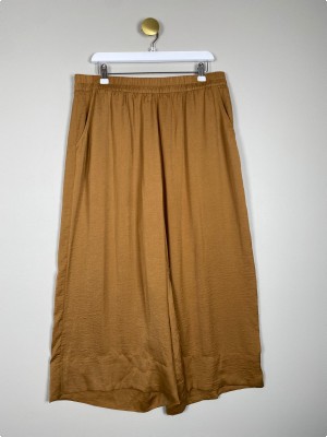 Second Female str. XL <br/> cognacfarvet bukser med brede ben