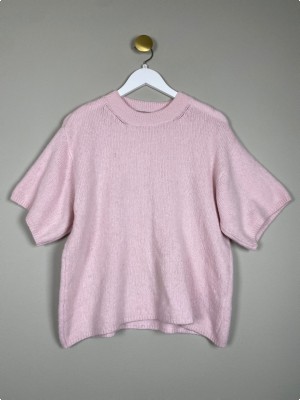 Second Female str. L <br/> lyserød strikbluse