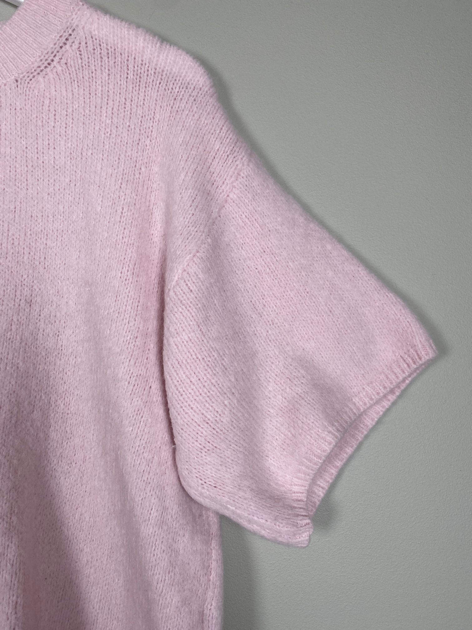 Second Female str. L <br/> lyserød strikbluse - Billede 2