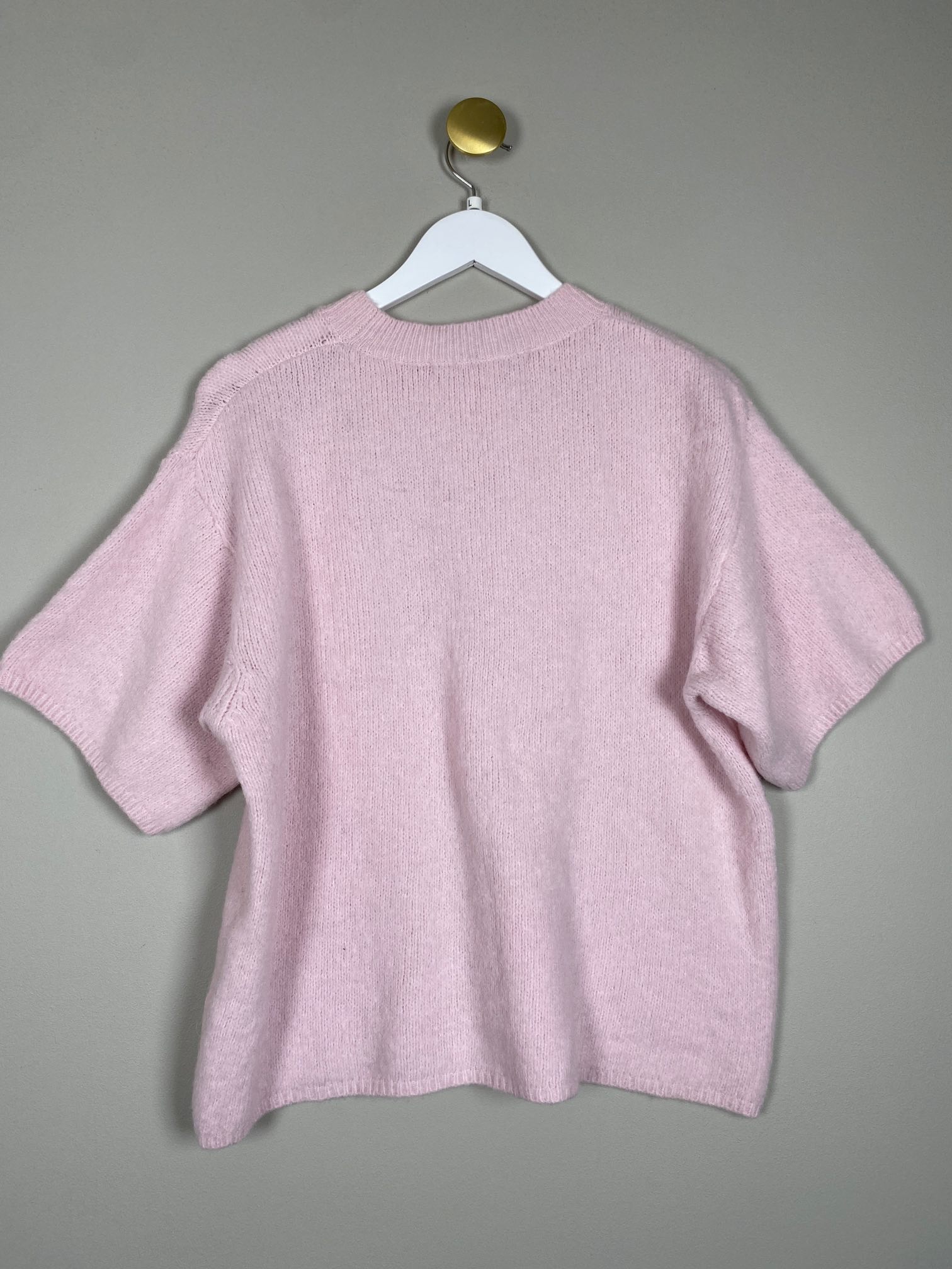 Second Female str. L <br/> lyserød strikbluse - Billede 3