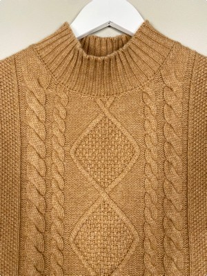 Rosemunde str. M <br/> brun vest