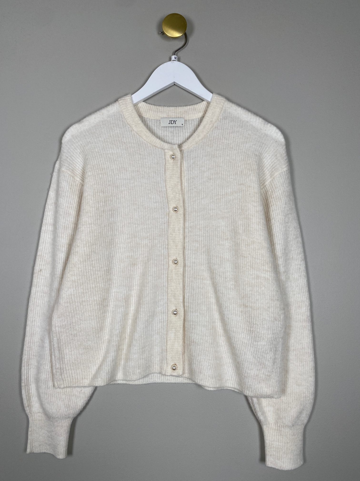JDY str. M <br/> råhvid cardigan