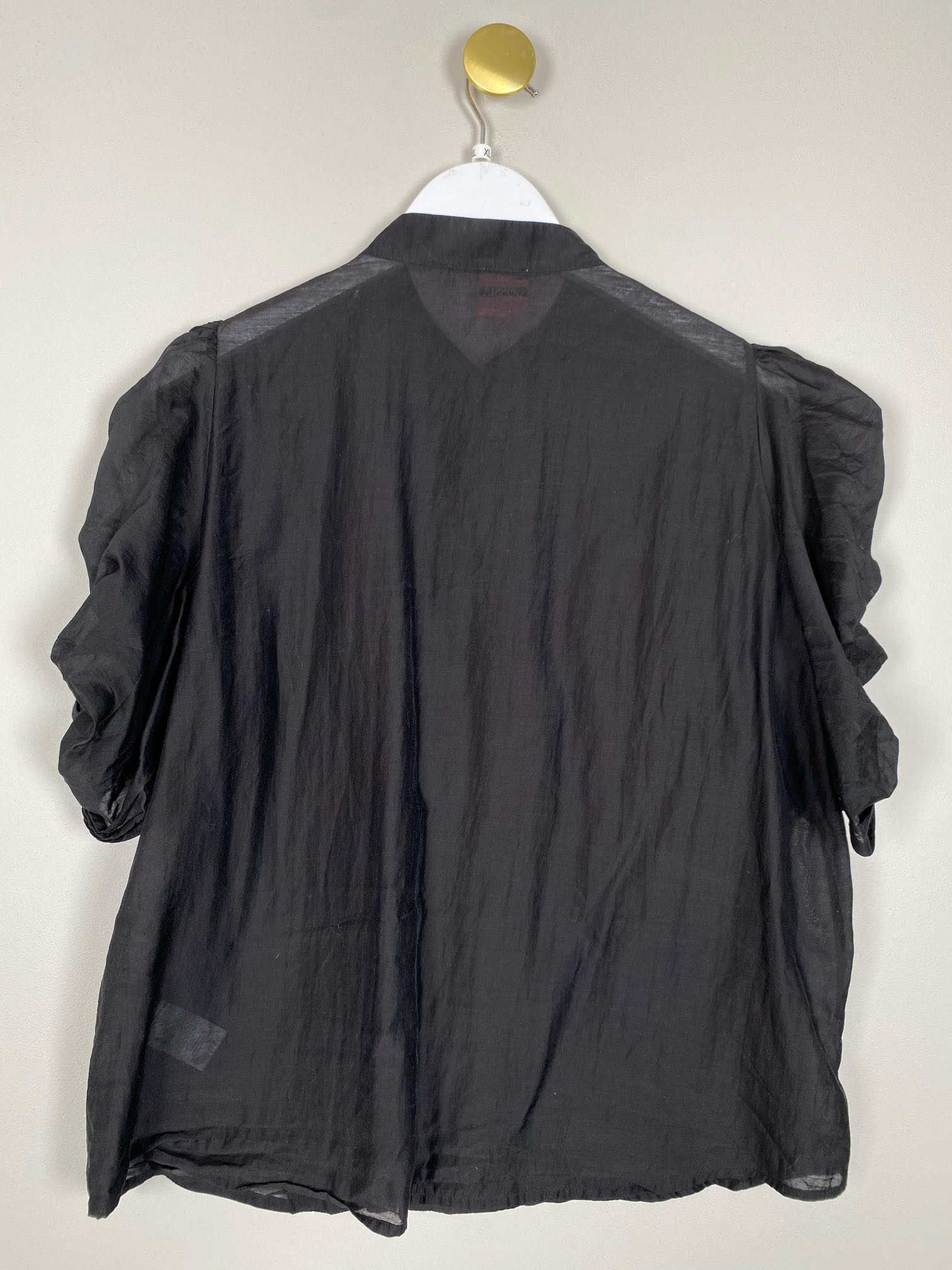 Gossia str. XL <br/> sort bluse med blomster - Billede 3