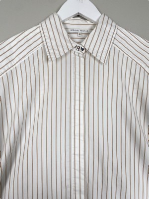 Second Female str. XL <br/> stribet skjorte
