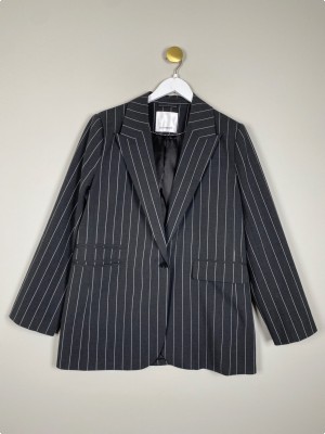 Co'Couture str. L <br/> grå blazer med striber