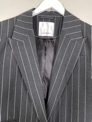 Co'Couture str. L <br/> grå blazer med striber