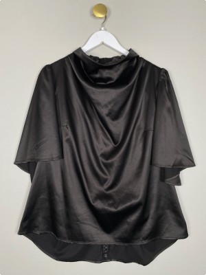 Co'Couture str. XL <br/> sort bluse med flagermus-ærmer